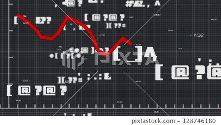 Image of data processing over black background 128746180