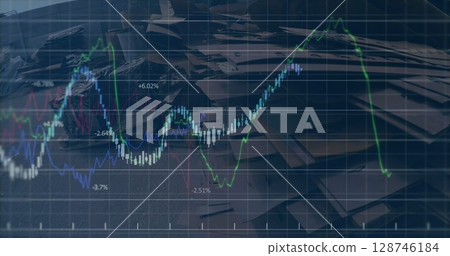 Image of data processing over rubbish dump 128746184