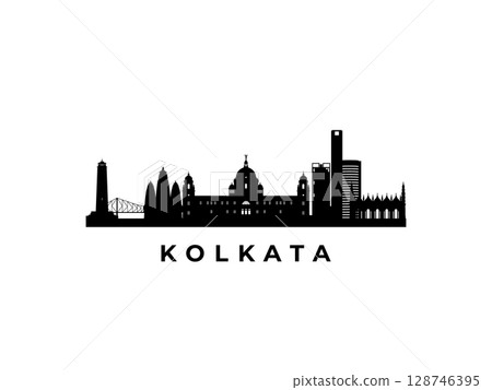 Vector Kolkata skyline. 128746395