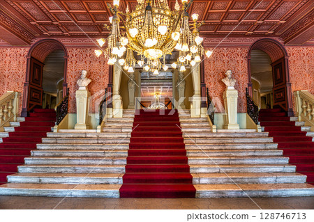 Interior of the Theatro da Paz, Peace Theater at Belem, in the state of Para, in Brazil. Interior of the Theatro da Paz, Peace Theater at Belem, in the state of Para, in Brazil. 128746713