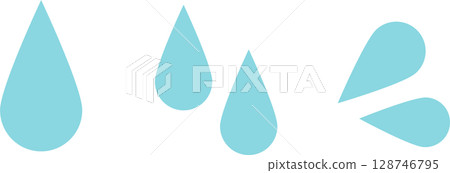 Droplet, water droplet, icon set 128746795
