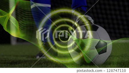 Image of rotating pink safe lock over colourful human colourful geometric shapes on black Image of rotating pink safe lock over colourful human colourful geometric shapes on black 128747110