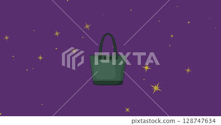 Image of handbag icon over purple background Image of handbag icon over purple background 128747634