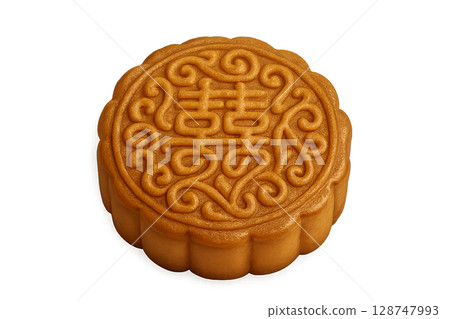 Mooncake isolated for mid autumn festival theme, transparent background 128747993