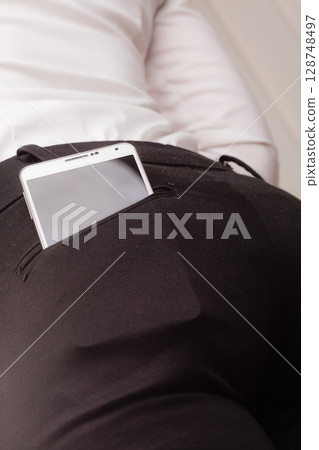 Samsung Galaxy Note 3 N9005 in pocket on December 4, 2014, Poland 128748497