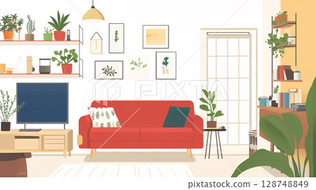 自然室內插圖 128748849