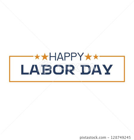 USA Happy Labor Day celebration text 128749245