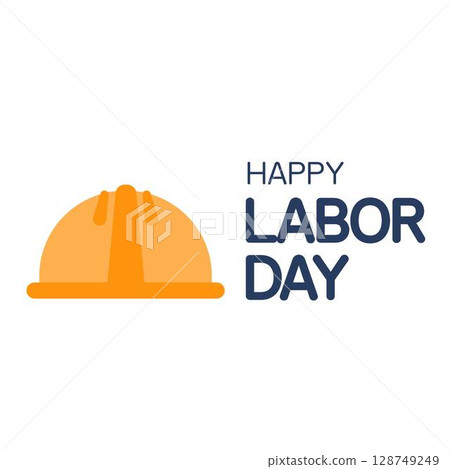 USA Labor Day celebration, Safety hard hat text 128749249