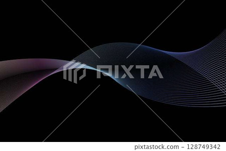 Flowing abstract wave background image material 128749342
