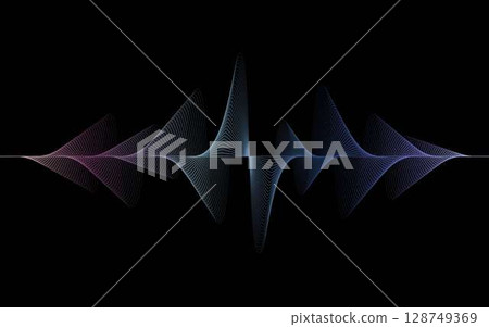 Flowing abstract wave background image material 128749369