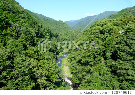 Valley in the fresh green 128749612