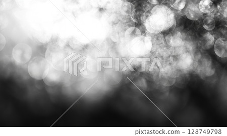 Abstract bokeh effect black and white background image 128749798