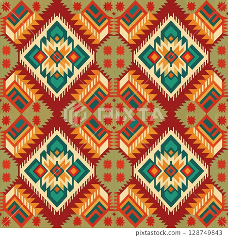 seamless ornamental pattern vintage seamless pattern 128749843
