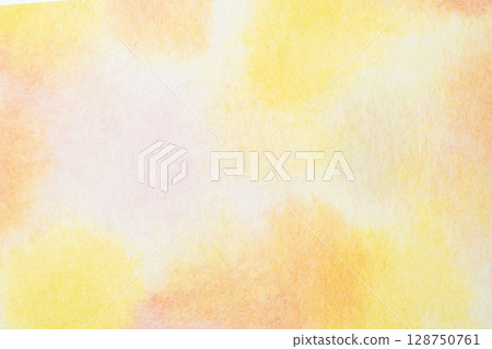 軟黃色水彩日本紙背景紋理 軟黃色水彩日本紙背景紋理 128750761