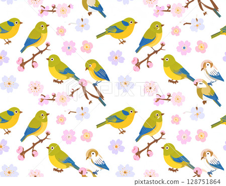 色彩鮮豔的鳥類插圖素材 色彩鮮豔的鳥類插圖素材 128751864