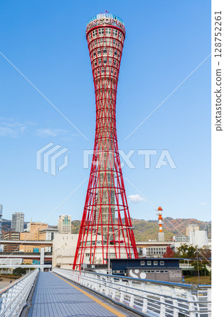 Kobe Port Tower in winter, Kobe, Hyogo Prefecture Kobe Port Tower in winter, Kobe, Hyogo Prefecture 128752261