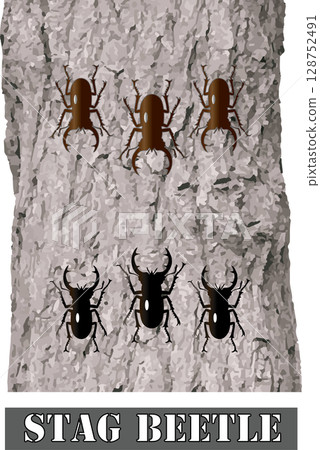 Stag Warrior 2 and the Oak Tree Stag Warrior 2 and the Oak Tree 128752491