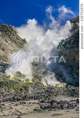 Mount Atosanupuri, the breath of an active volcano and the rugged land 128752878