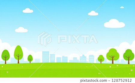 AI 圖片:春天的城市景觀與藍天 AI 圖片:春天的城市景觀與藍天 128752912