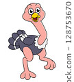 cartoon ostrich running of illustration 128753670