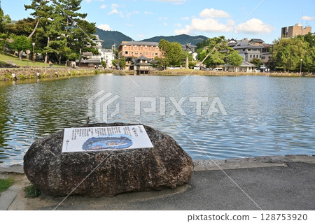 奈良夏日傍晚的猿澤池塘 奈良夏日傍晚的猿澤池塘 128753920