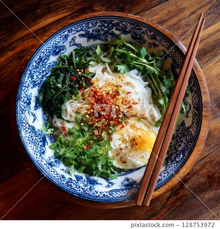 Asian-style chilled somen noodles Asian-style chilled somen noodles 128753972