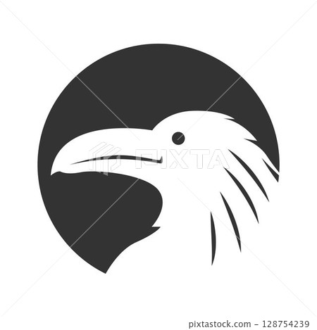 Crow logo icon design Crow logo icon design 128754239