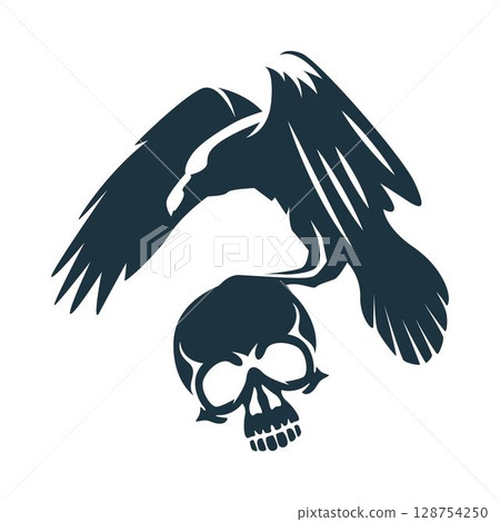 Crow logo icon design Crow logo icon design 128754250