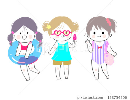 兒童泳衣女童 128754306