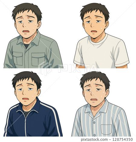 [Heat stroke prevention and dehydration] A collection of materials using anime-style characters to warn people No. 3 128754350