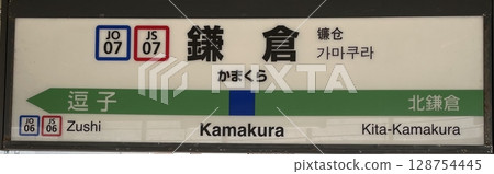 Kamakura Station sign Kamakura Station sign 128754445