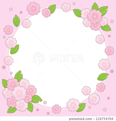 pink cherry blossom frame 1 128754704