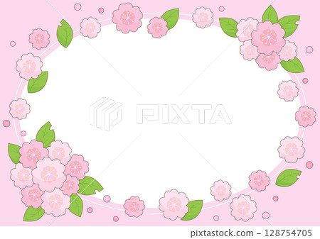 pink cherry blossom frame 2 128754705