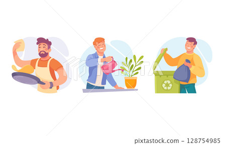 Engaging in Everyday Activities Cooking meals, Gardening, and Recycling wisely 128754985