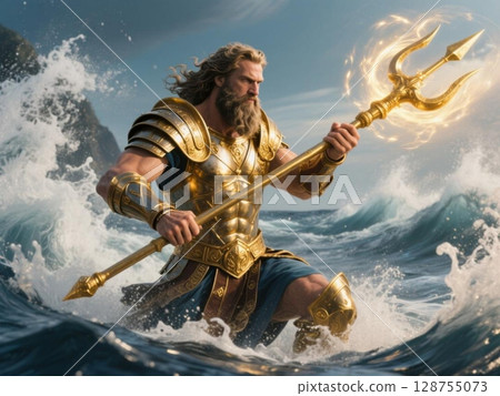 Poseidon, god of the sea and earthquakes 128755073