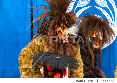 Traditional performing art "Iwami Kagura" - the world of powerful masks and dance 128755270