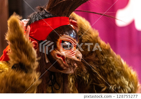 Traditional performing art "Iwami Kagura" - the world of powerful masks and dance Traditional performing art "Iwami Kagura" - the world of powerful masks and dance 128755277