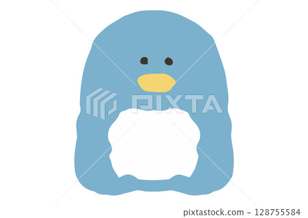 Cute hand-drawn icon of a penguin 128755584