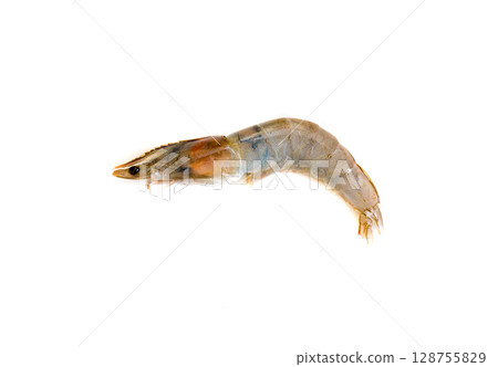 Raw shrimp isolated on a white background. Raw shrimp isolated on a white background. 128755829