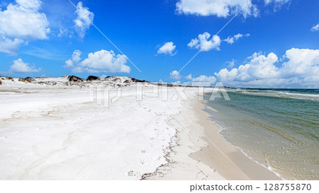 White sand beach with clear water in Florida White sand beach with clear water in Florida 128755870