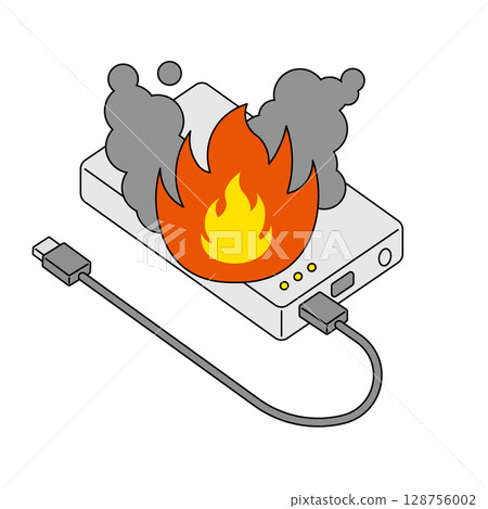 Mobile battery that catches fire Mobile battery that catches fire 128756002