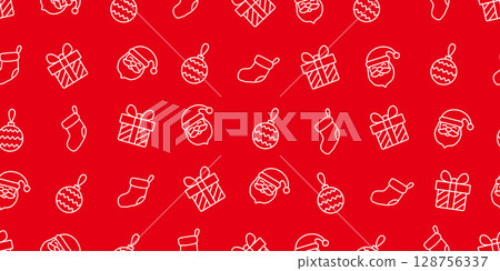 Christmas illustration seamless pattern/background material 128756337