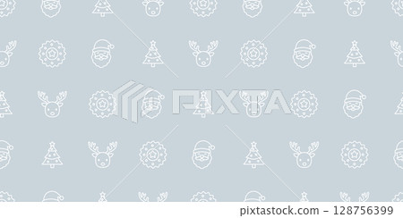 Christmas illustration seamless pattern/background material Christmas illustration seamless pattern/background material 128756399