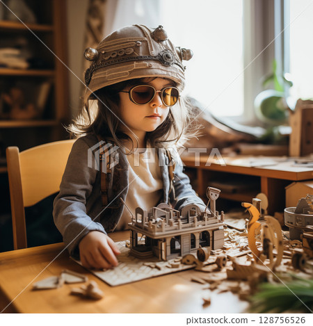 Children doing role play, Naughty Day, Experimenting 128756526