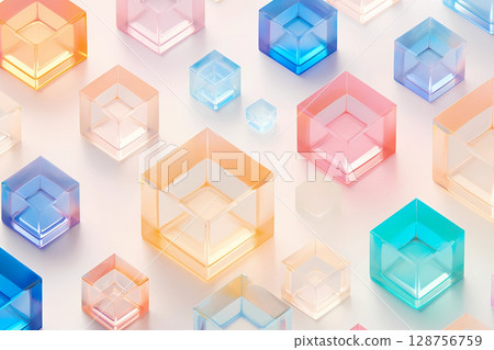 Futuristic geometric shapes background 128756759