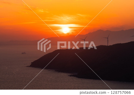 《Miyazaki Prefecture》Twilight at Cape Toi, the southernmost point of Miyazaki Prefecture 128757066