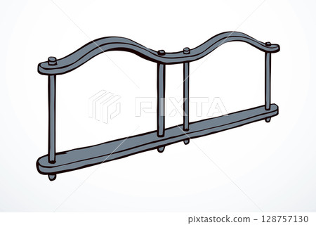 Vector drawing. Old wooden yoke Vector drawing. Old wooden yoke 128757130