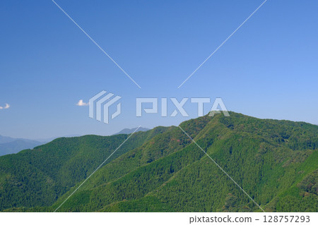 Blue sky and mountains Blue sky and mountains 128757293