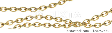 golden chain isolated on the white background 128757560