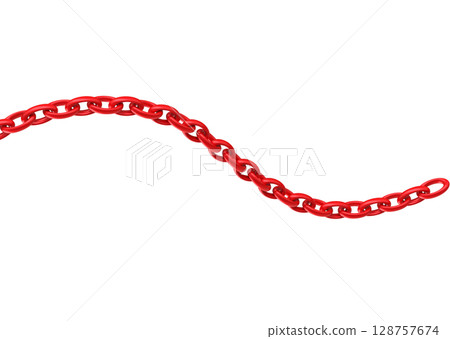 golden chain isolated on white background 128757674